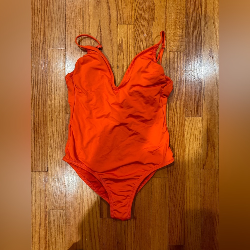 Women’s One-Piece Orange Bathing Suit!